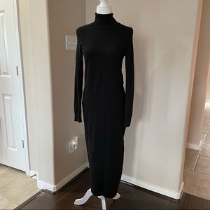Express turtleneck sweater dress with split side bottom